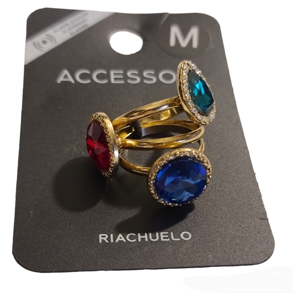 NEW Riachuelo 3 Gold Rings Set - Picture 2 of 6